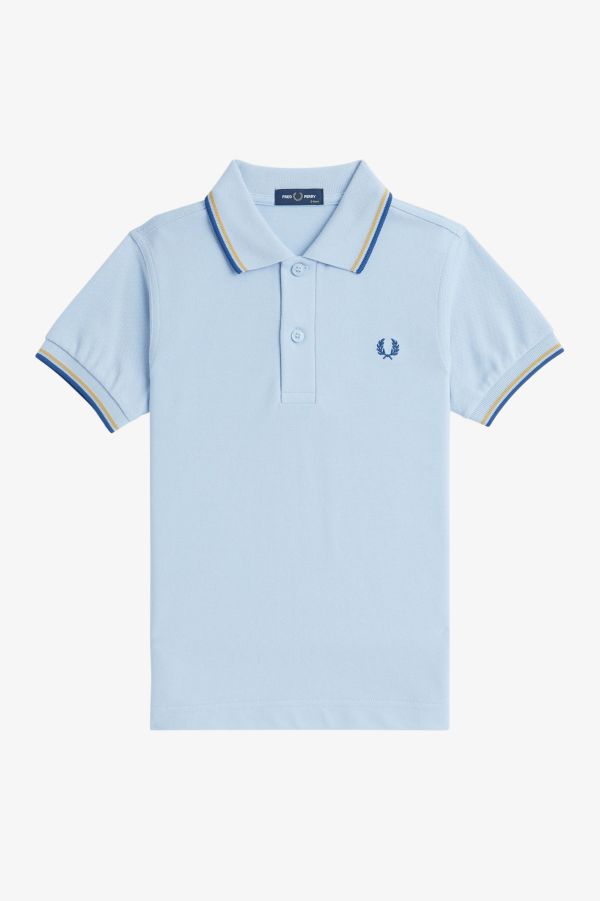 Polo con ribete con dos franjas Fred Perry para niños