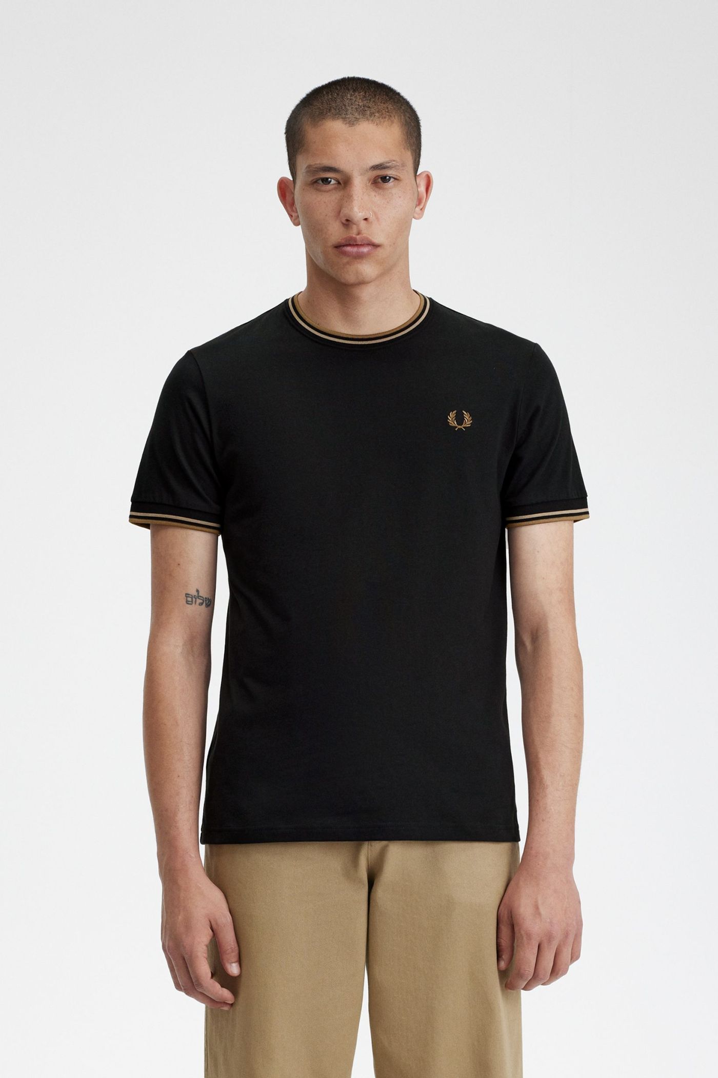 Twin Tipped T-Shirt - Black / Warm Stone / Shaded Stone | Men's T 