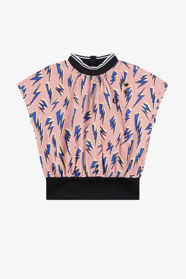 Lightning Print Top