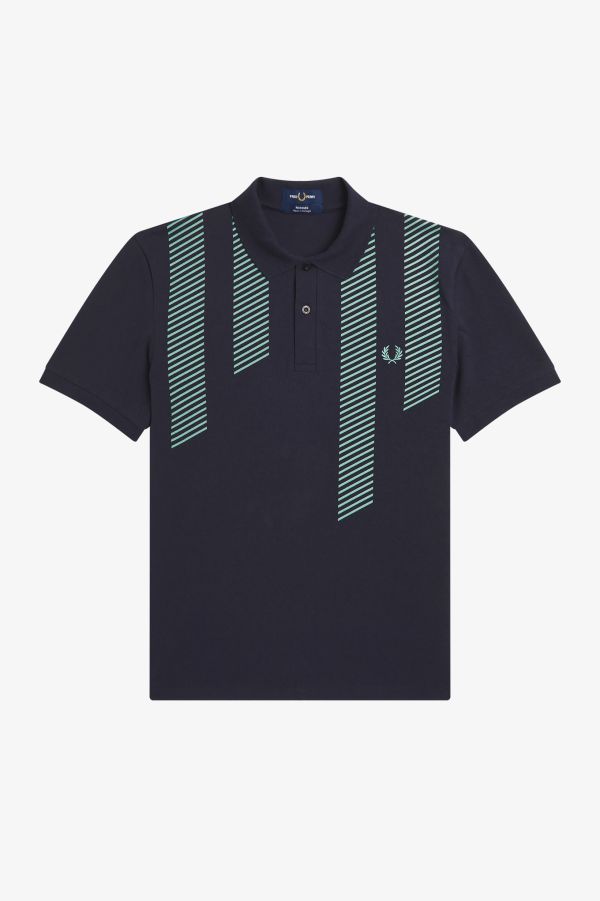 Glitch Stripe Polo Shirt