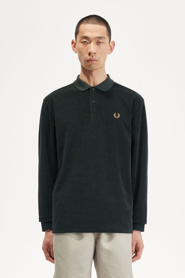 Relaxed Towelling Polo Shirt