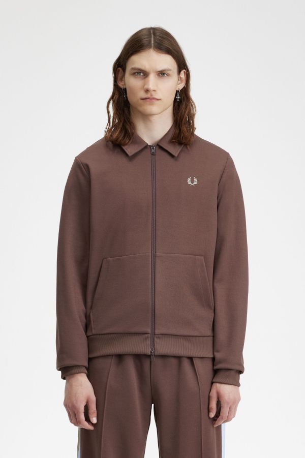 Sudadera chándal - Caramelo Oscuro- Fred perry