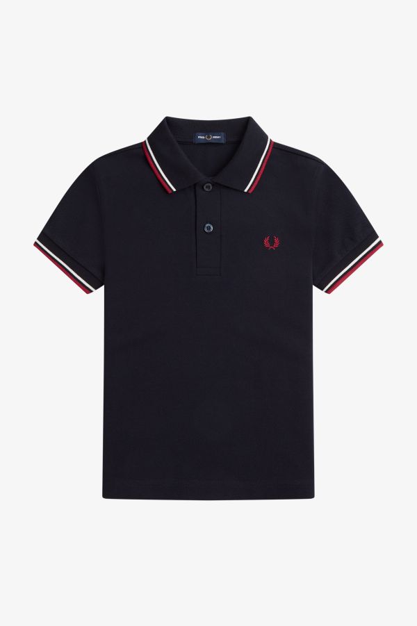 Polo Fred Perry Con Doppia Riga Bambini