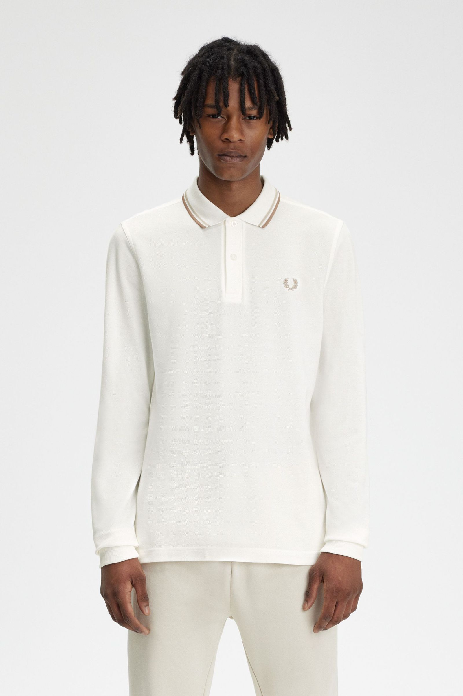 M3636 - Snow White / Oatmeal / Warm Stone | The Fred Perry Shirt | Men ...