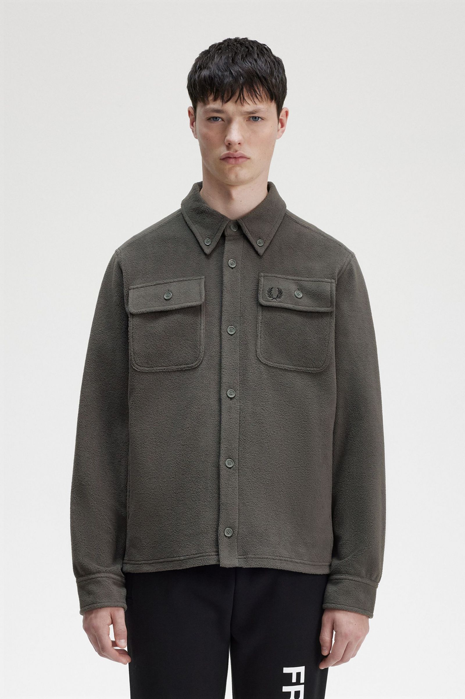 Fleece Overshirt - Field Green | Men's Shirts | Designer Casual