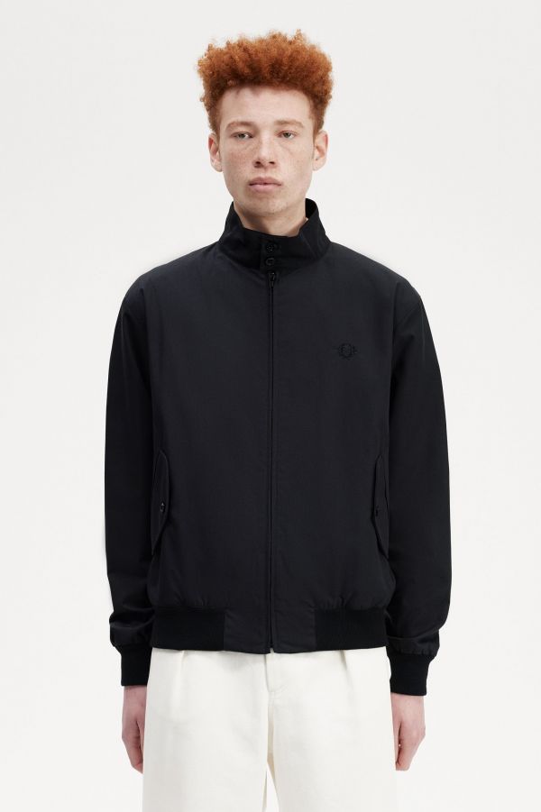 Fred Perry hooded cord track jacket in tan