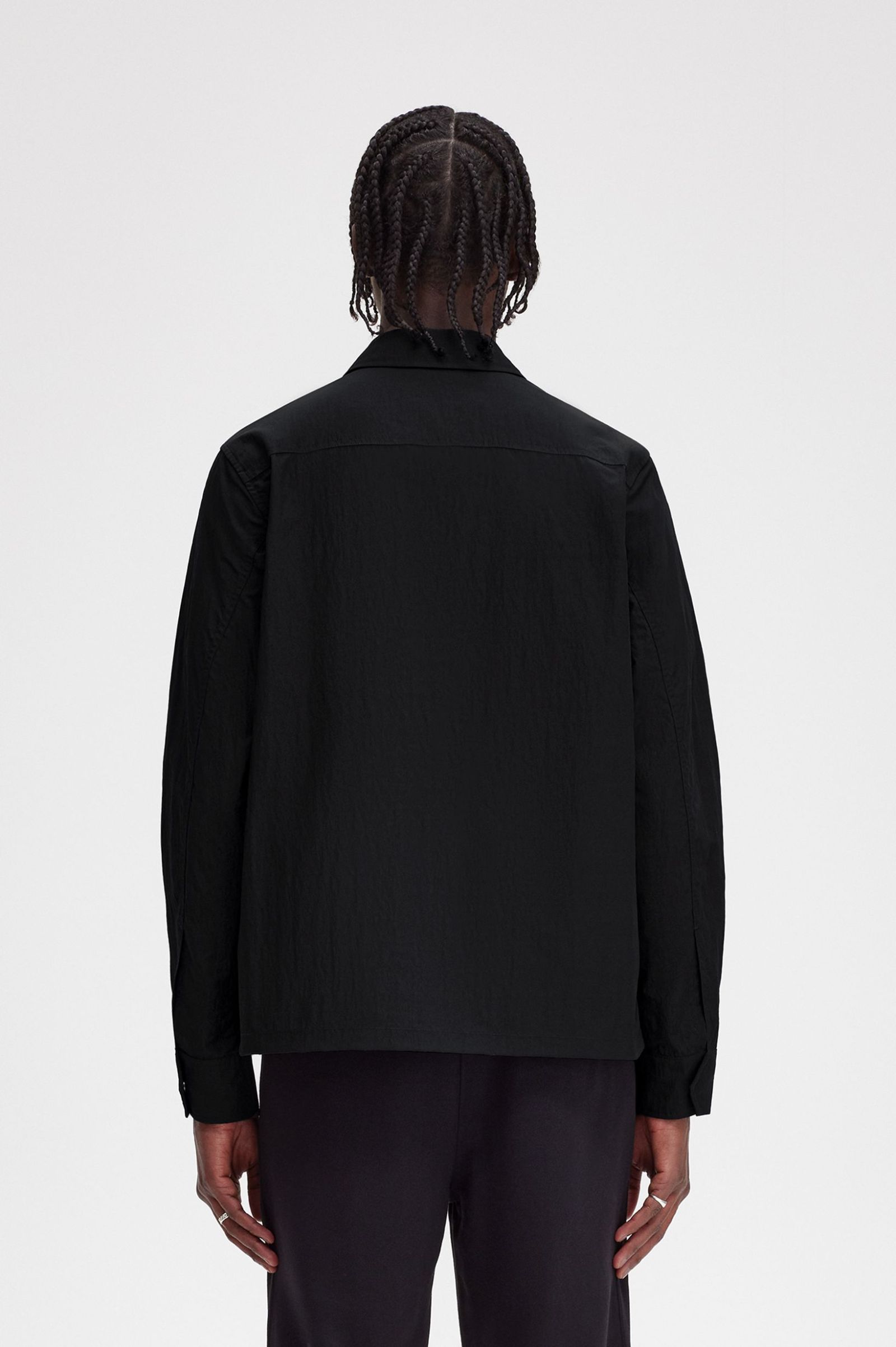 Zip-Through Overshirt - Black | Men's Shirts | Designer Casual