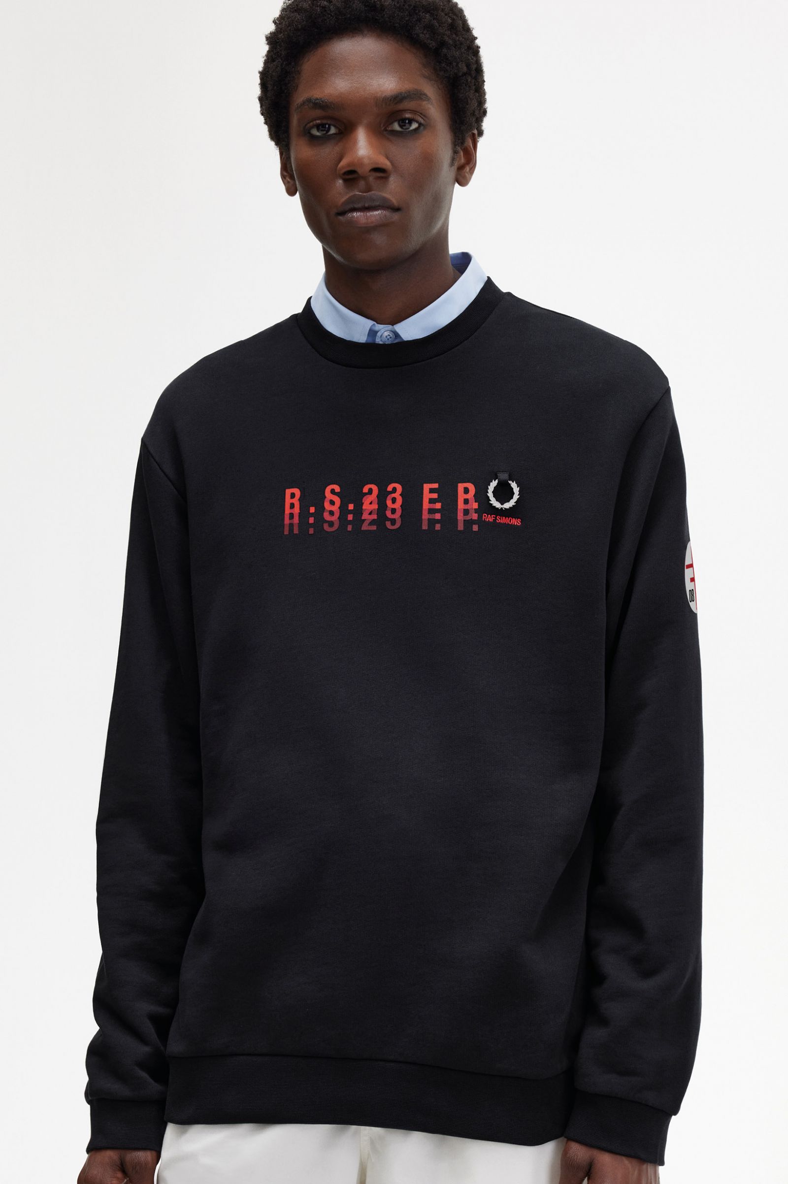 Printed Sweatshirt - Black | Raf Simmons | Polo Shirts