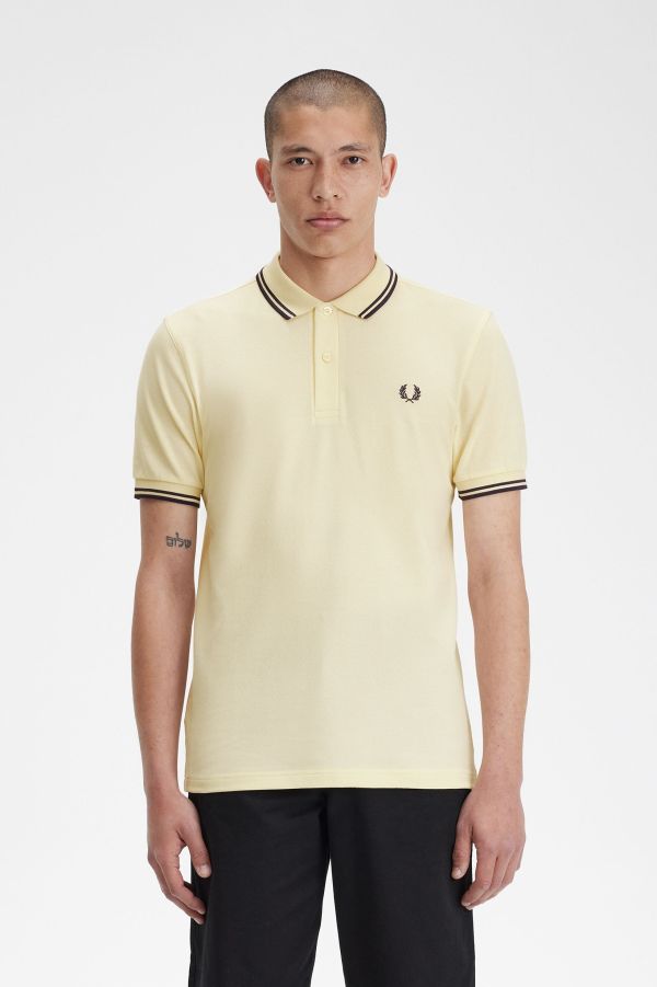 M6006 - White / Navy | The Fred Perry Shirt | Men's Short & Long 