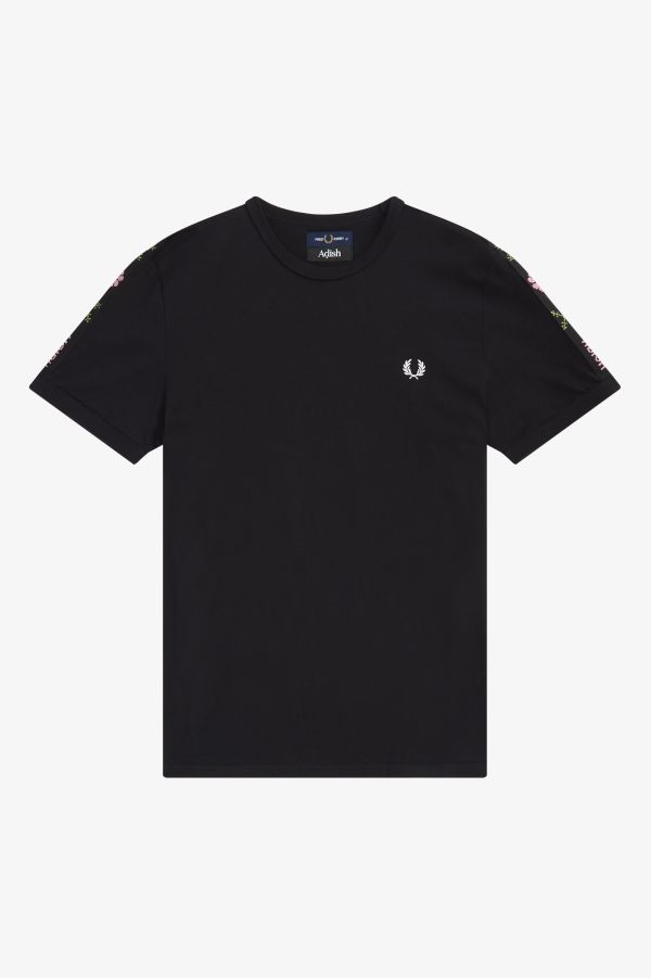 Embroidered Tape Ringer T-Shirt