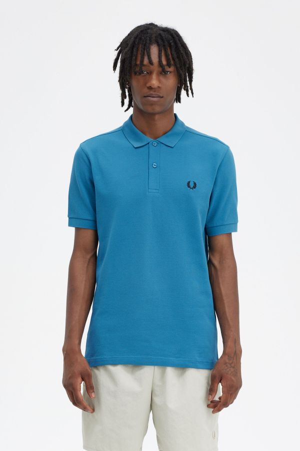 M12 - Navy / Ice / Ice | The Fred Perry Shirt | Men's Short & Long 