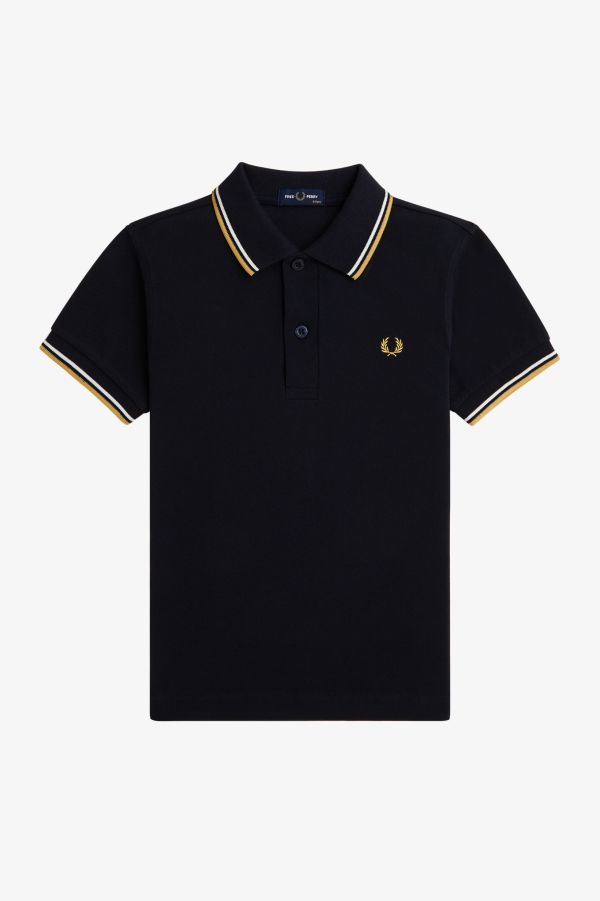 Polo Fred Perry Con Doppia Riga Bambini