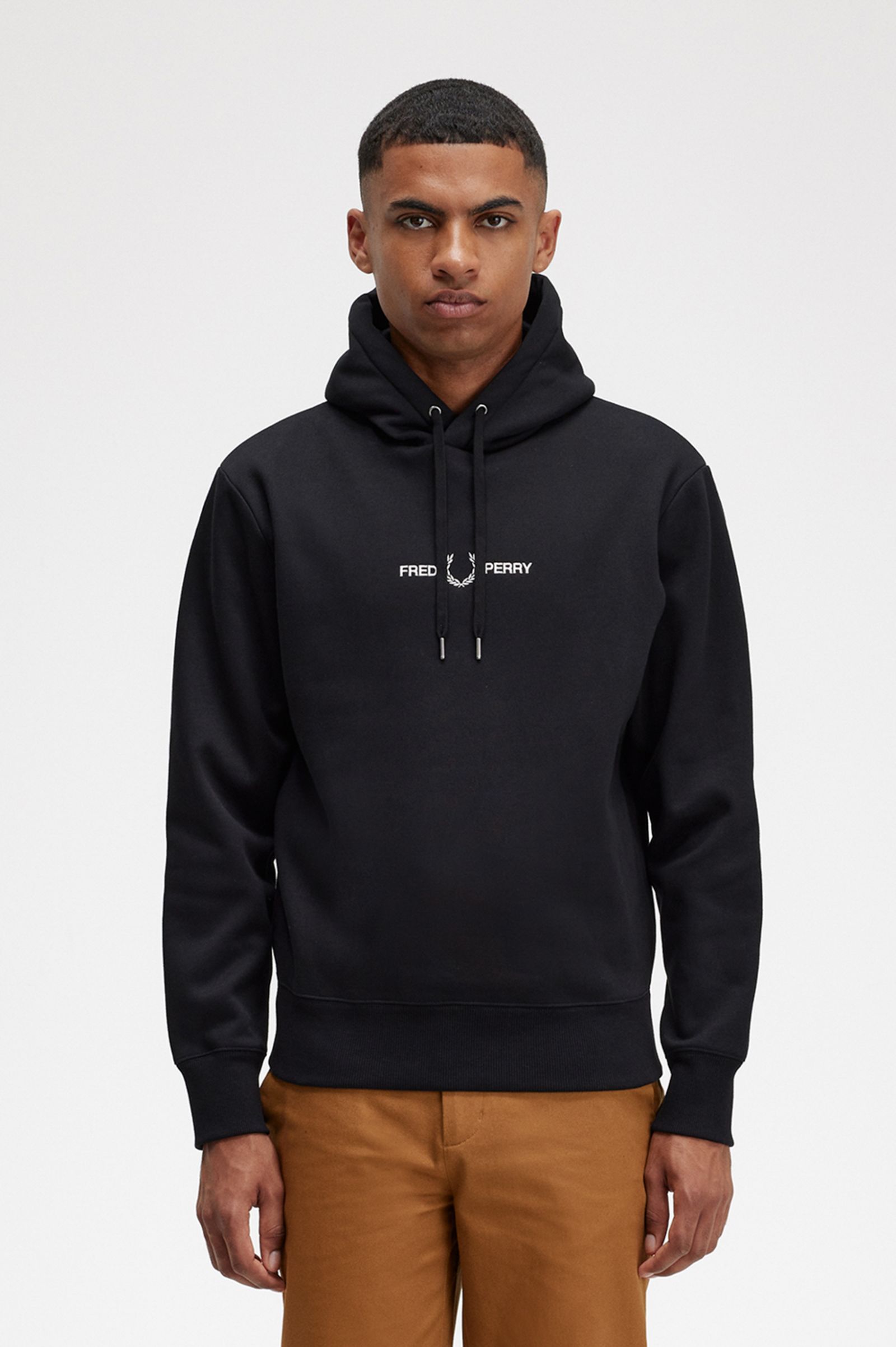 Embroidered Hooded Sweatshirt - Black, Men's Sweatshirts, Sports Inspired  Hoodies & Sweatshirts