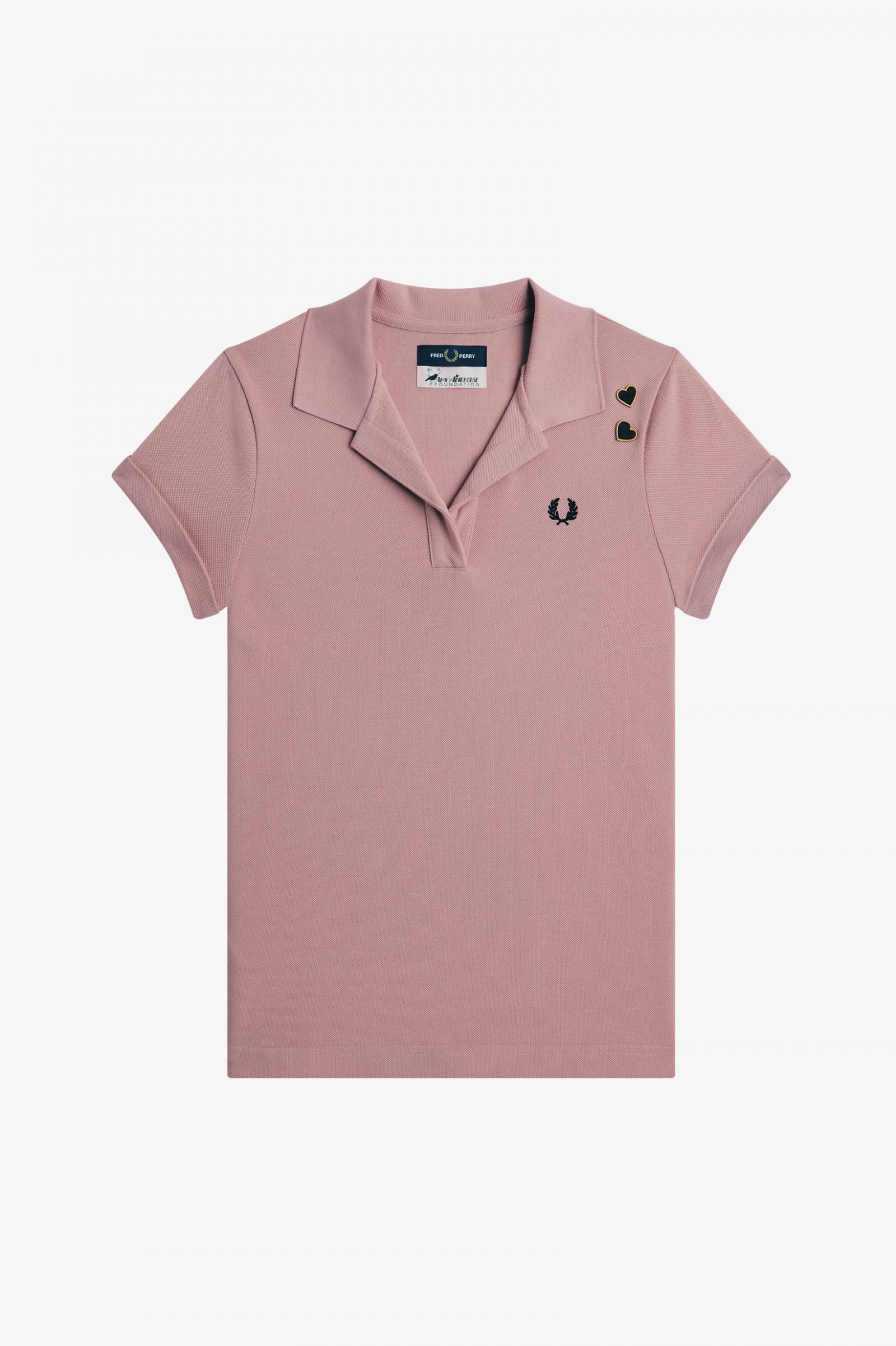 Open-Collar Pique Shirt - Dusty Rose Pink | Amy Winehouse