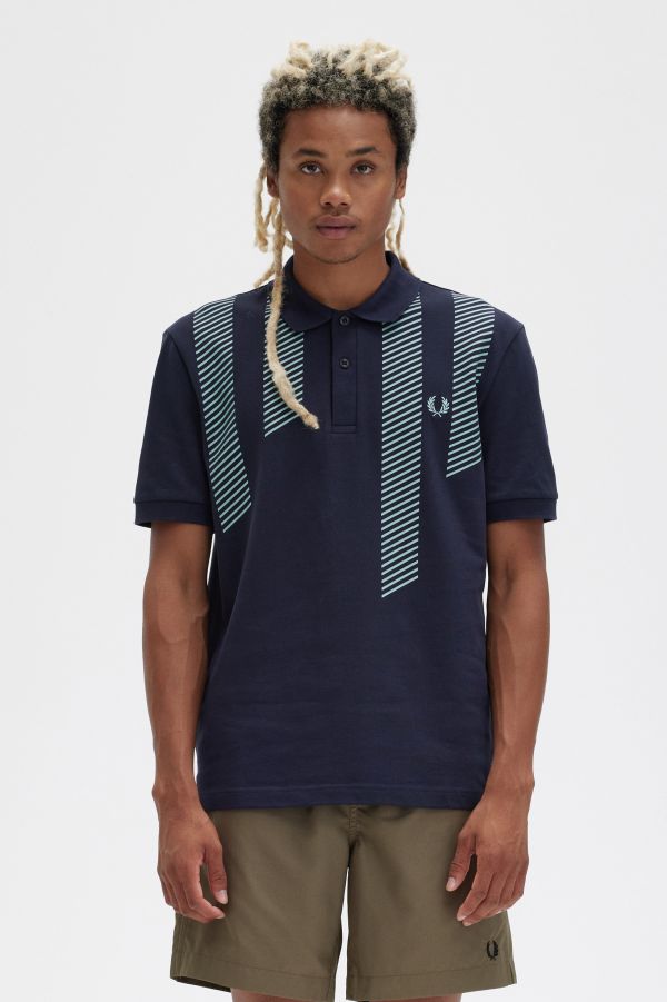 Glitch Stripe Polo Shirt