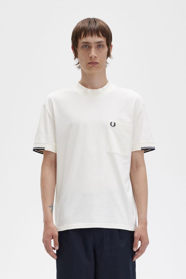 Geometric T-Shirt - Black | for Fred US Perry | T-Shirts Men Designer Men\'s T-Shirts 