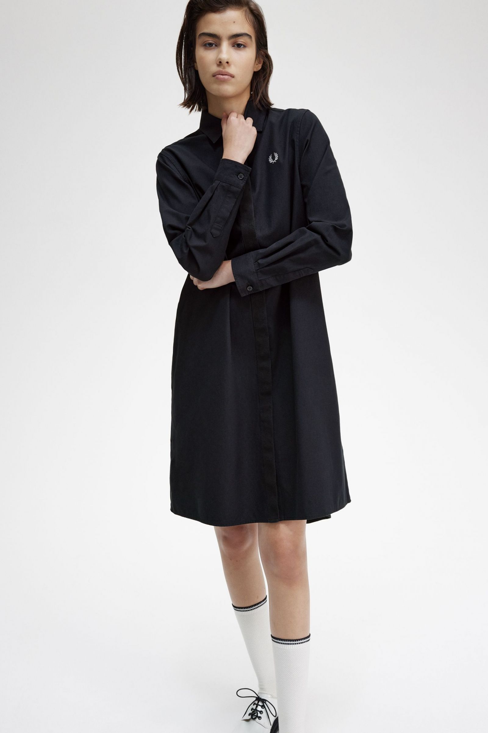 Fishtail Hem Shirt Dress