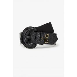 Black patent leather tape belt – Scott Fraser Collection