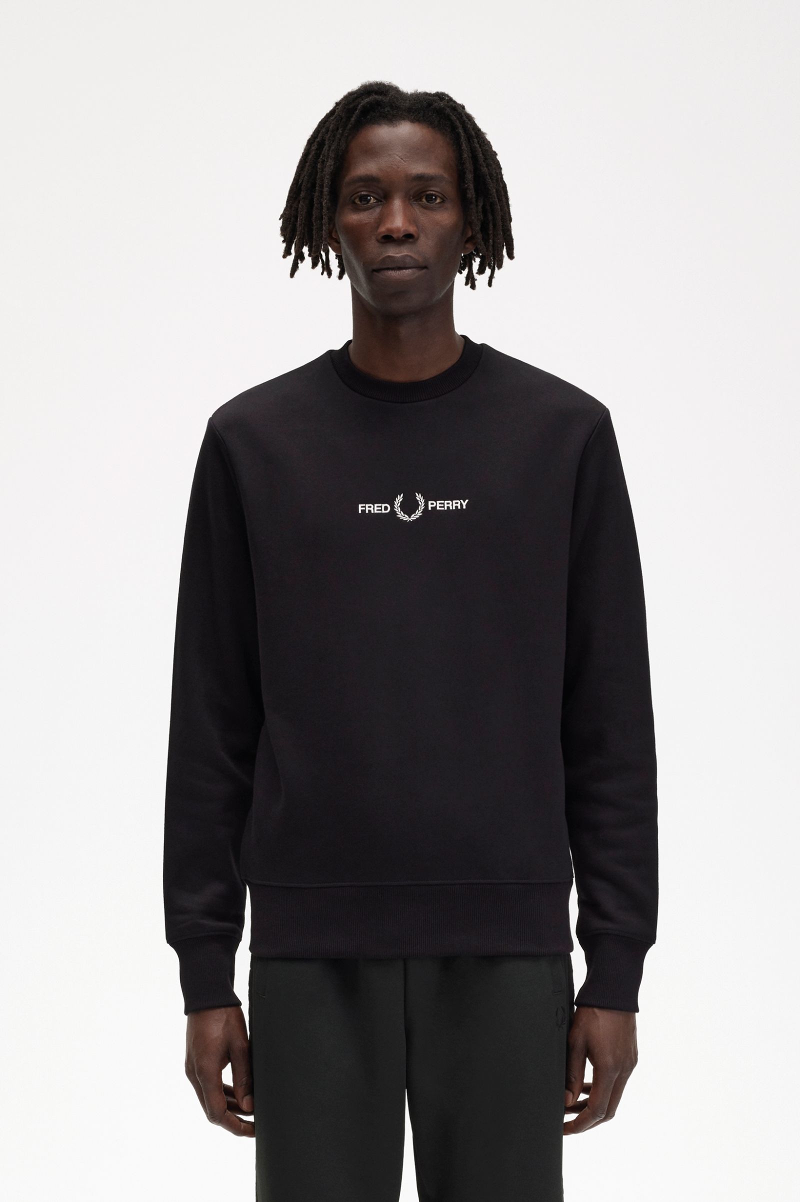 Fred perry embroidered sweatshirt on sale