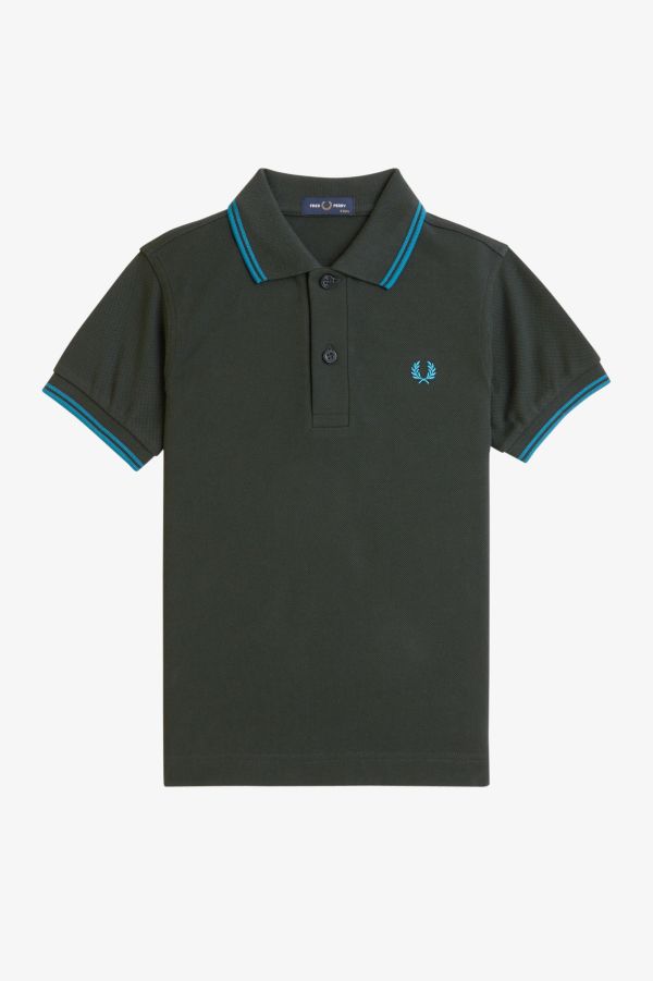 Polo con ribete con dos franjas Fred Perry para niños