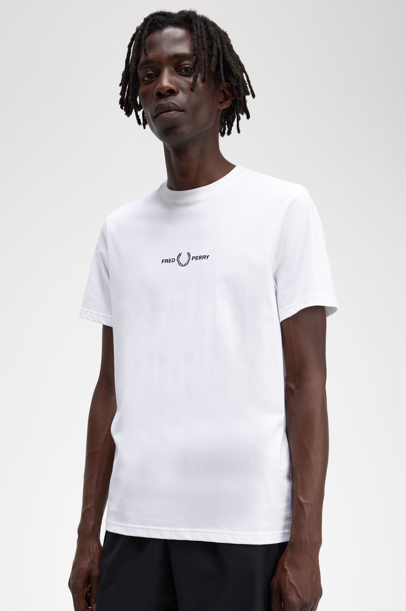 Fred perry white shirt sale best sale