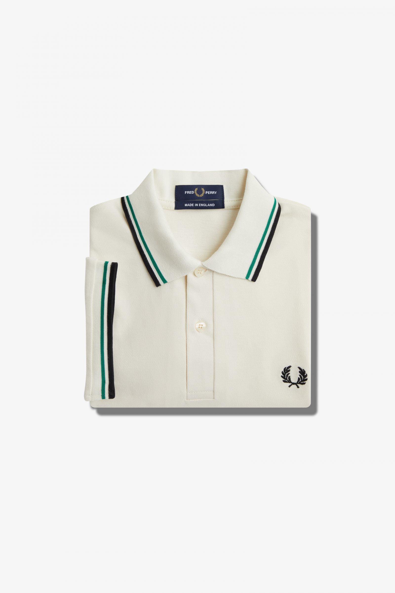M12 - Light Ecru / Fred Perry Green / Black | The Fred Perry Shirt ...