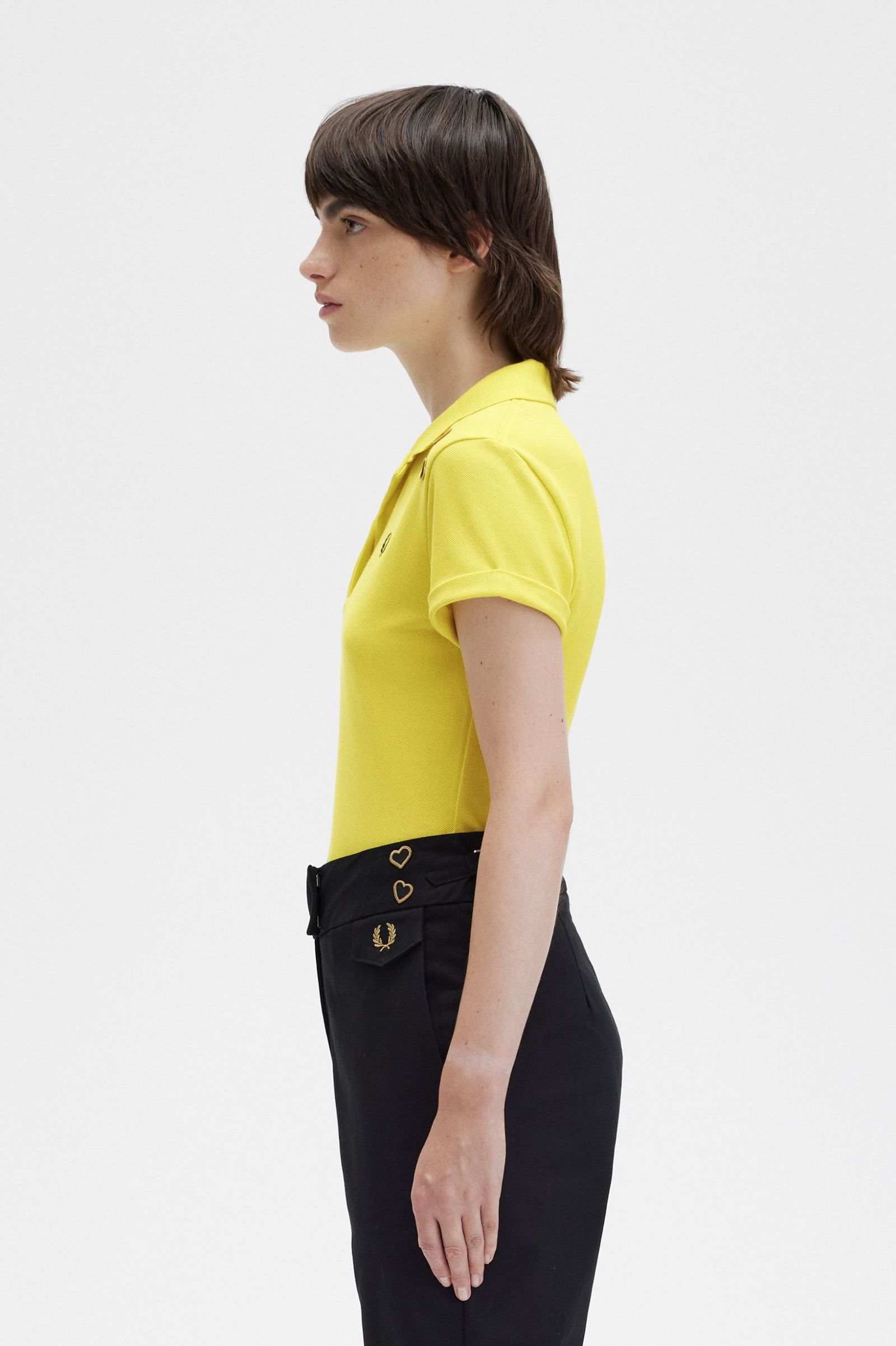 Open Collar Pique Shirt - Yellow Pop | Amy Winehouse Foundation