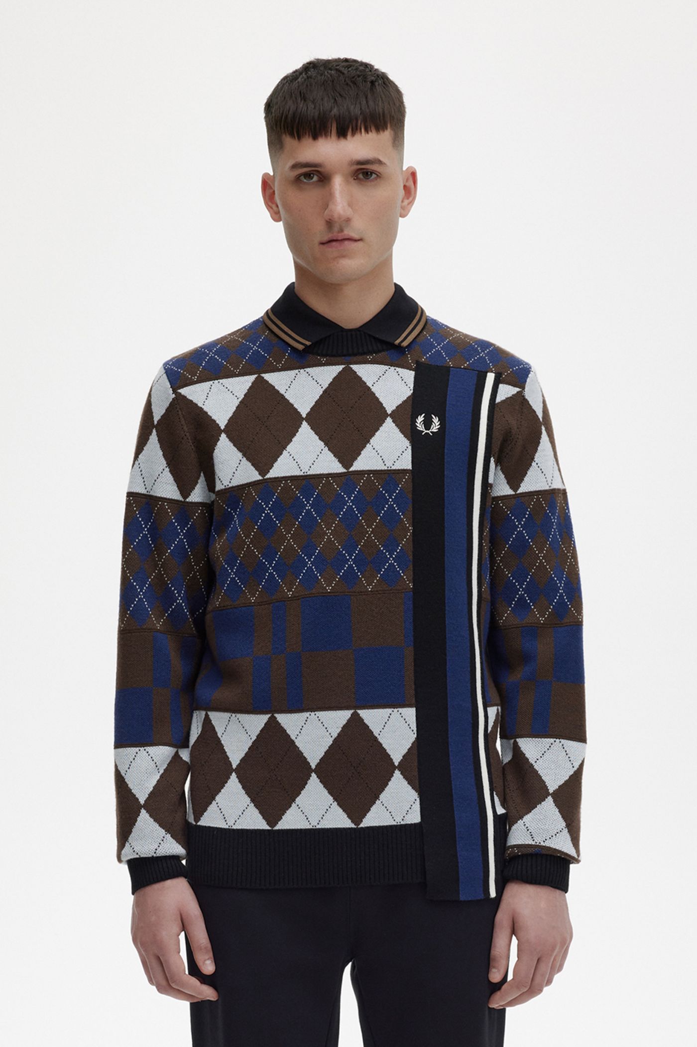 Men shops Fred Perry Hong kong Argyle Sweater