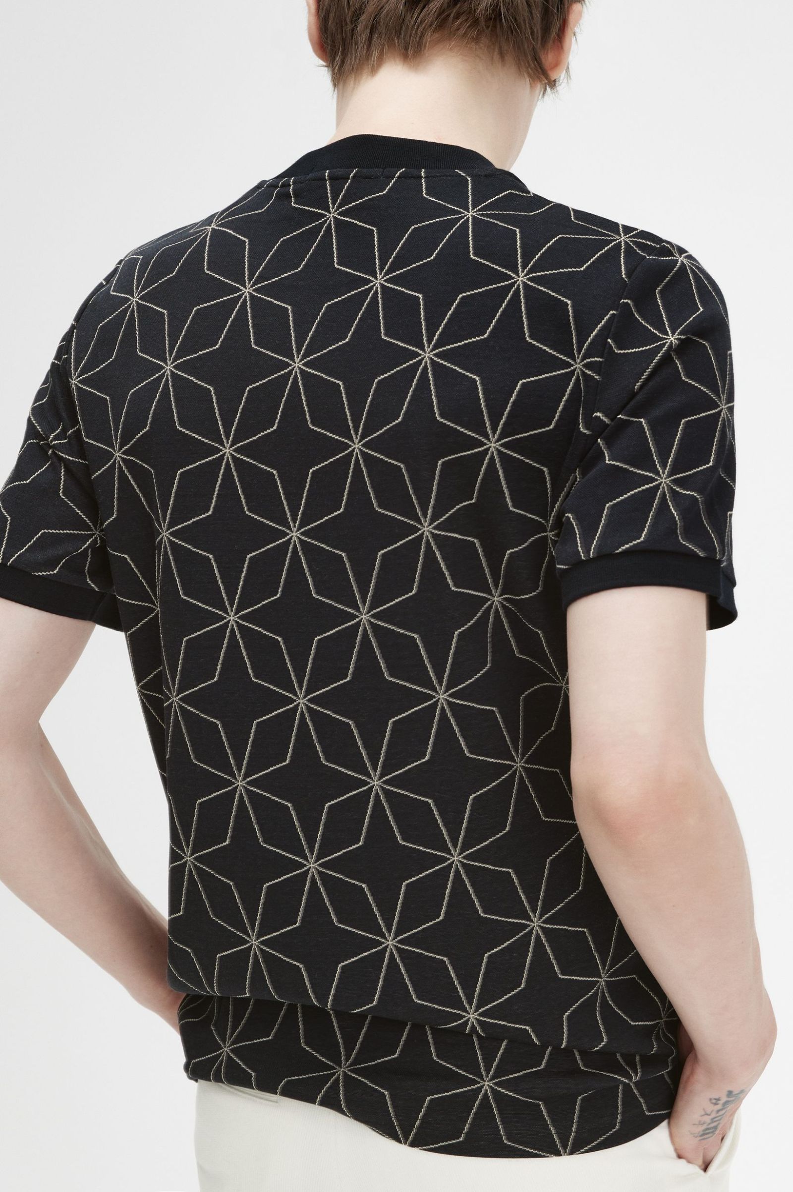 Geometric T-Shirt - Black Perry for | | T-Shirts | US T-Shirts Designer Men Men\'s Fred