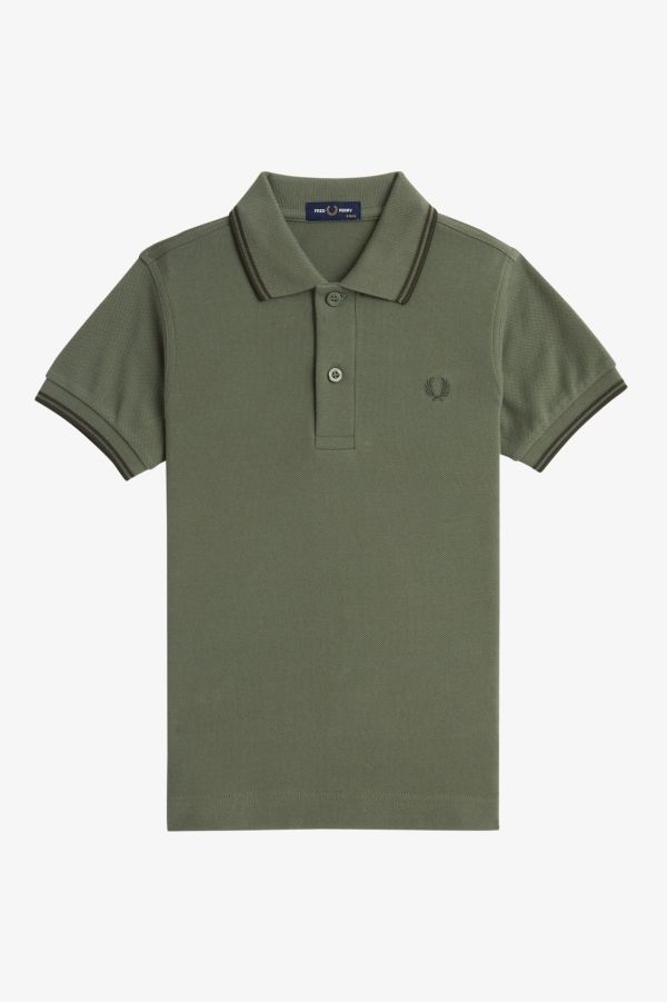 Polo Fred Perry Con Doppia Riga Bambini