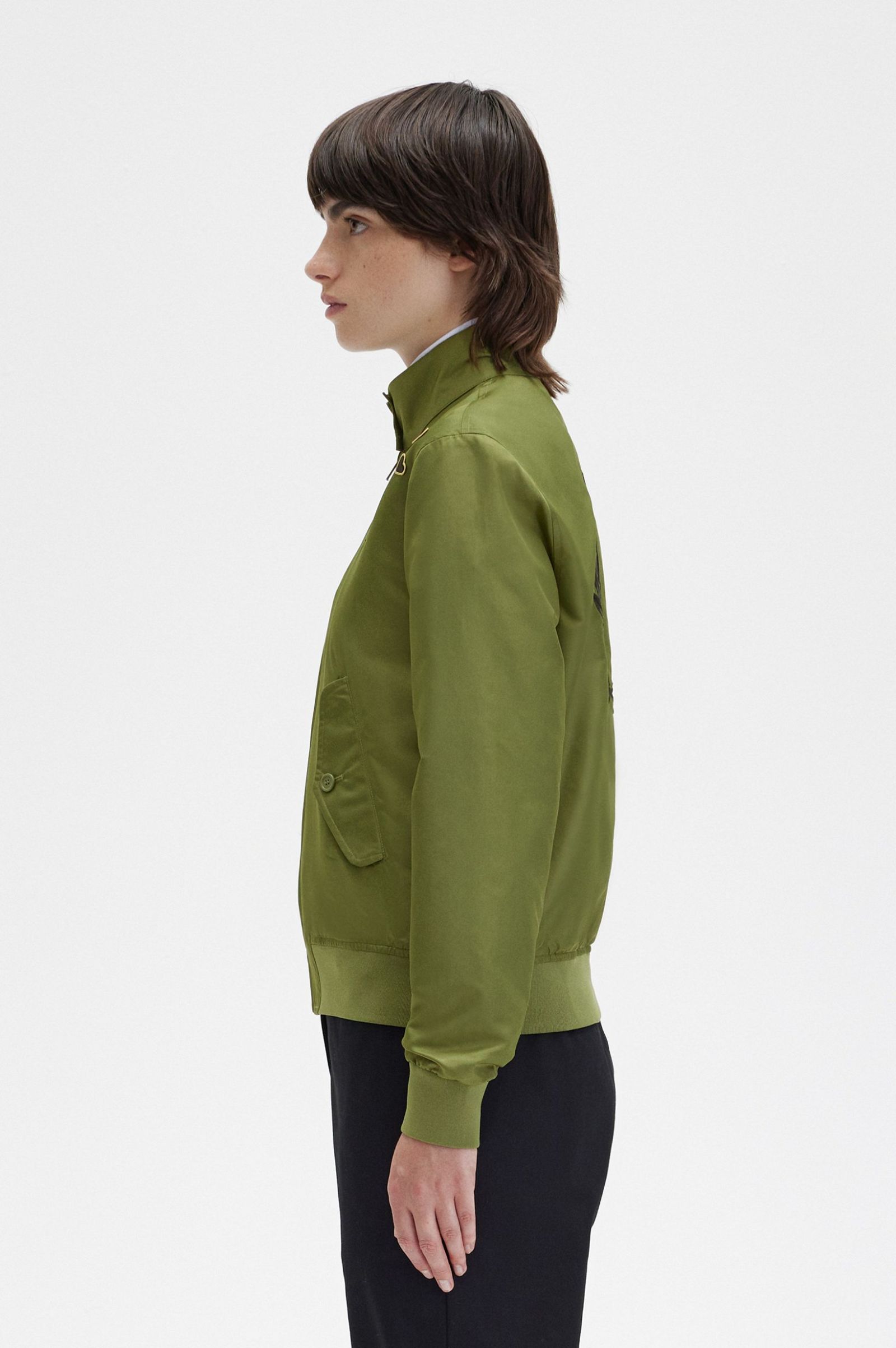 Printed Lining Zip-Through Jacket - Parka Green | Amy Winehouse