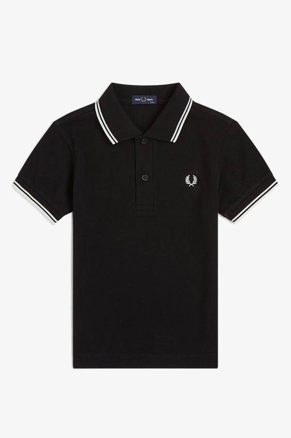 Polo Fred Perry Con Doppia Riga Bambini