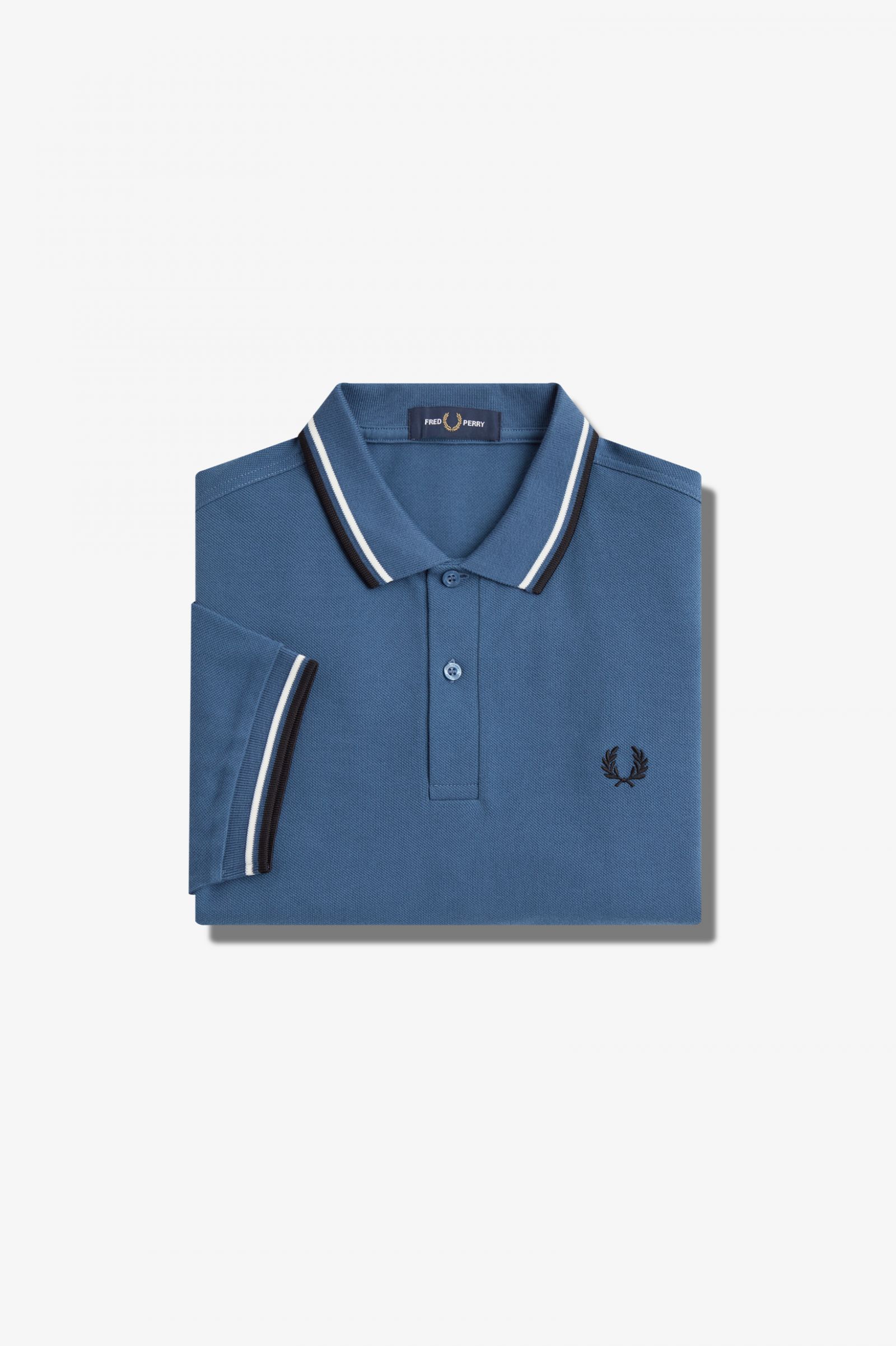 M3600 - Midnight Blue / Snow White / Black | The Fred Perry Shirt 