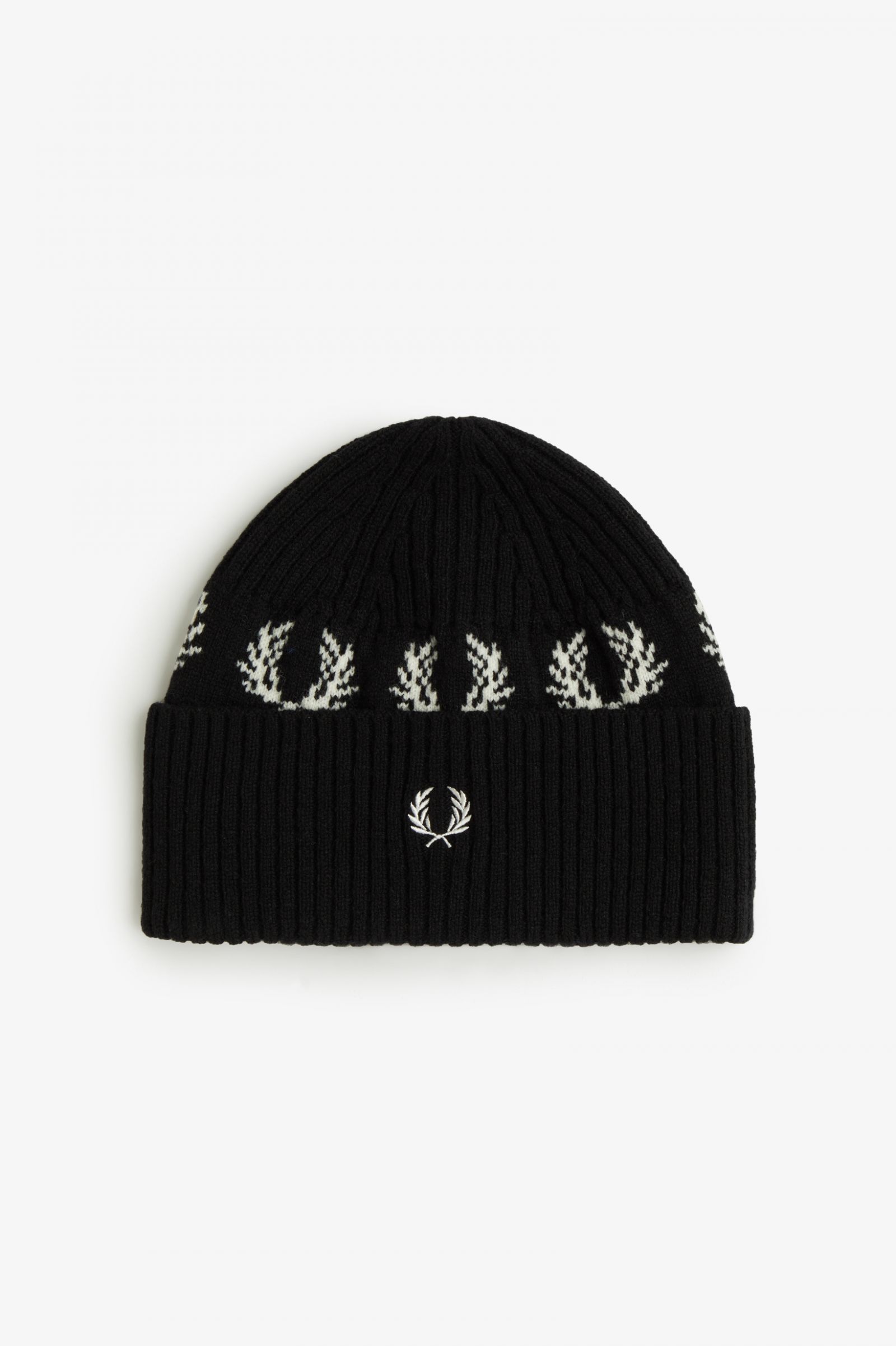 Laurel Wreath Lambswool Beanie - Black / Snow White | Accessories | Hats,  Wallets, Purses, Socks & Jewellery | Fred Perry US
