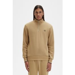 Half Zip Sweatshirt - Warm Stone | Men's Sweatshirts | Fred Perry US