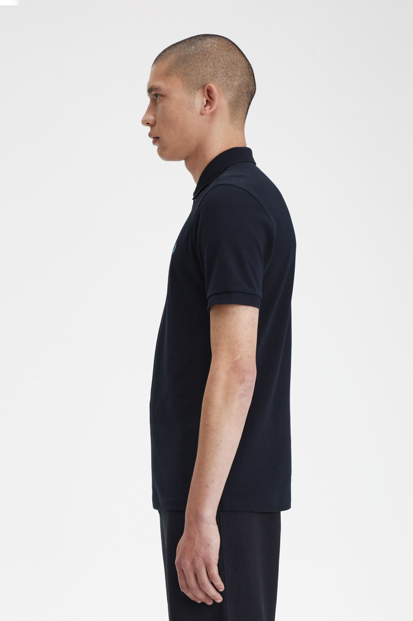 M6000 - Navy / Deep Mint | The Fred Perry Shirt | Men's Short