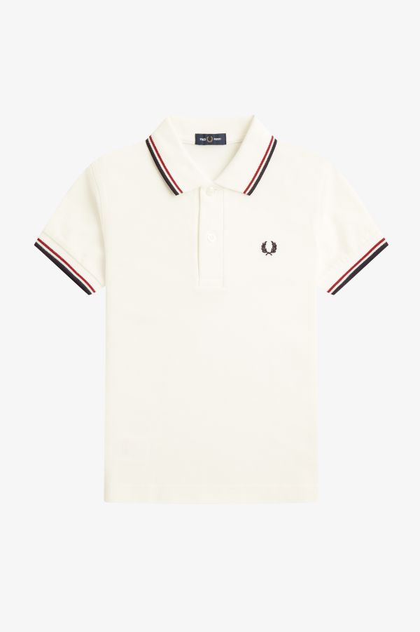 Polo con ribete con dos franjas Fred Perry para niños