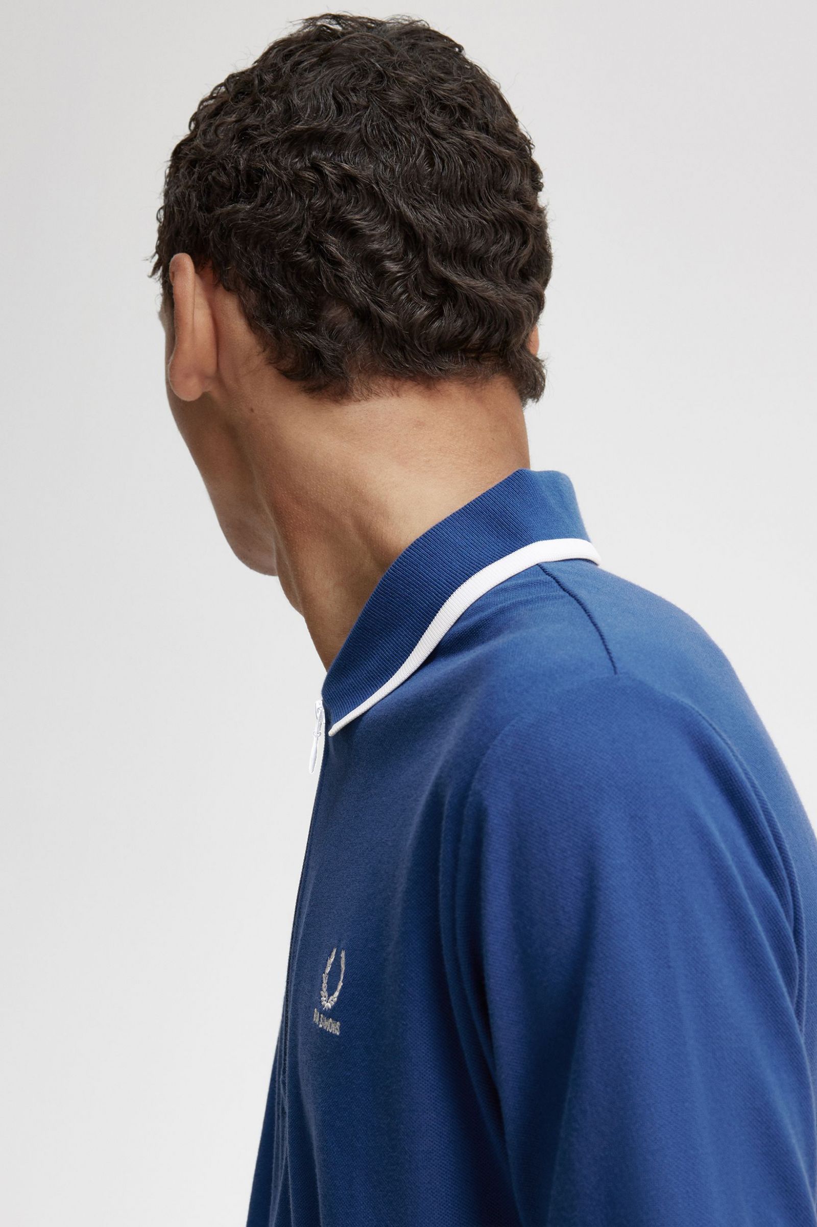 Half Zip Polo Shirt - Royal Blue | Raf Simons | Polo Shirts