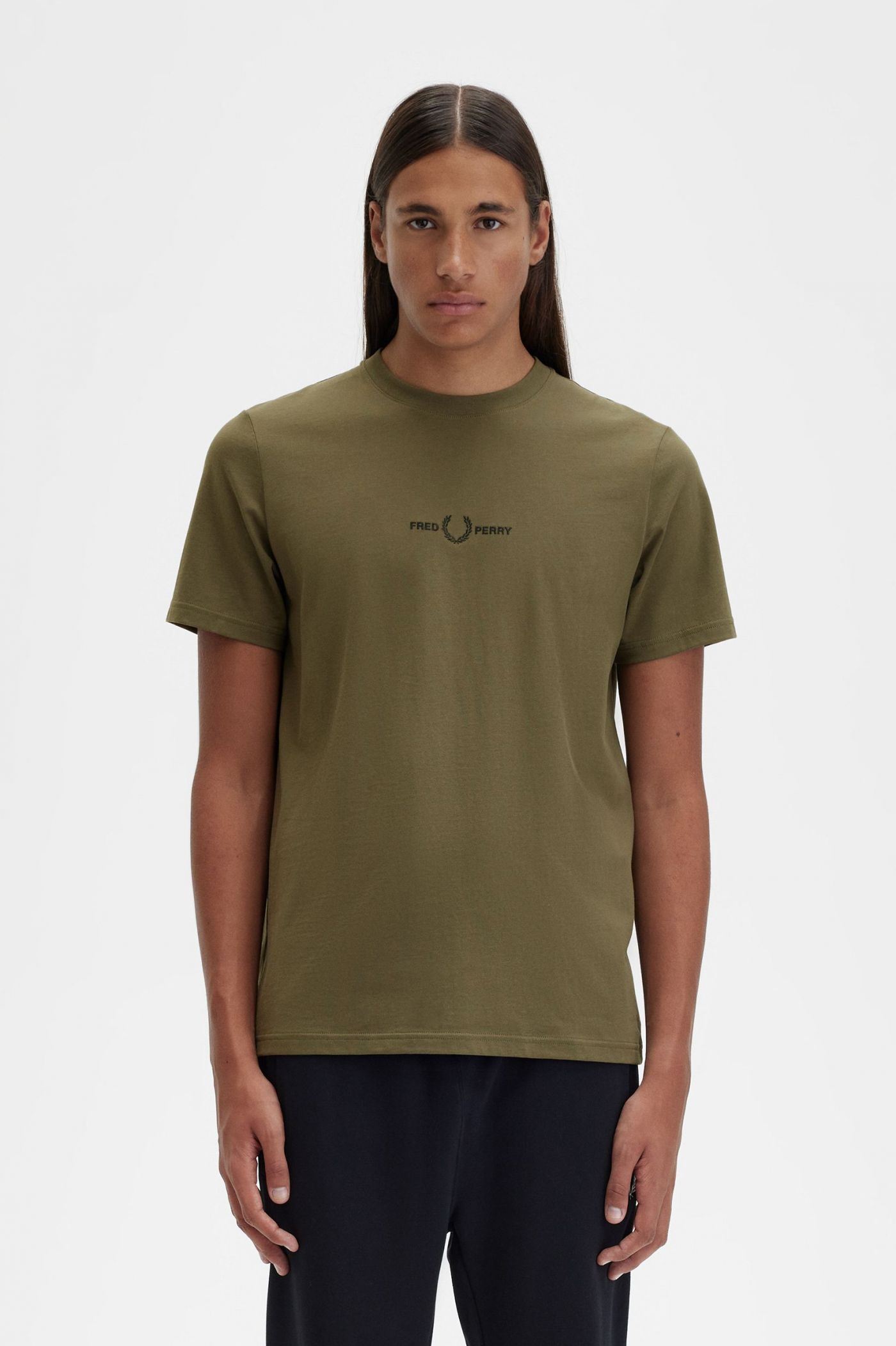 Embroidered T-Shirt - Uniform Green | Men's T-Shirts | Designer T 