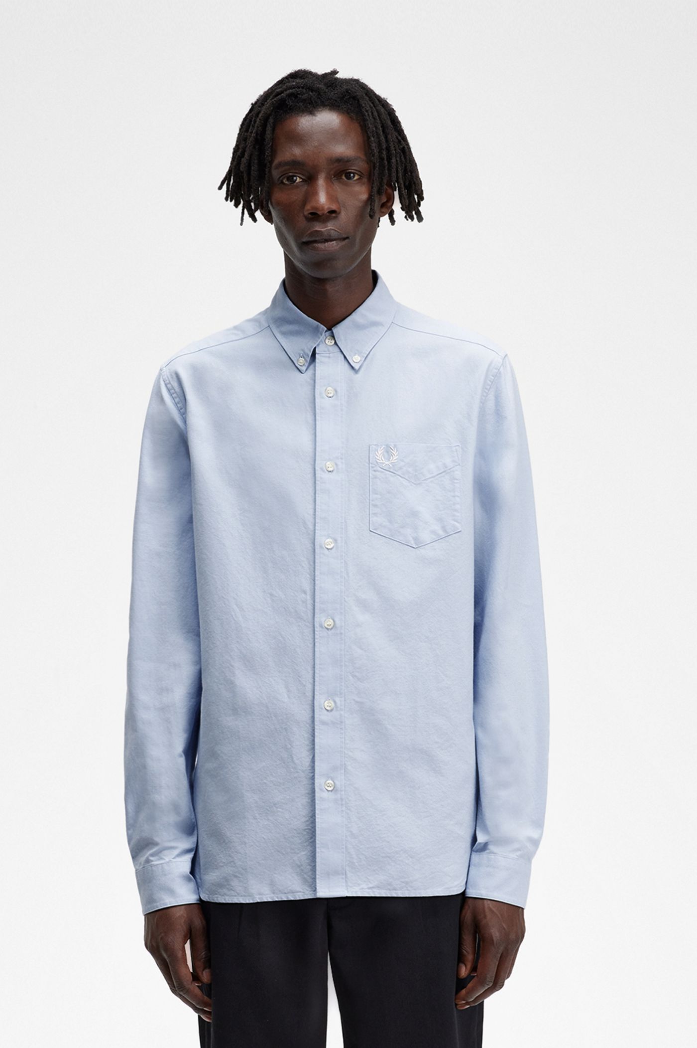 Oxford Shirt - Light Smoke | Men's Shirts | Fred Perry UK - Fred Perry