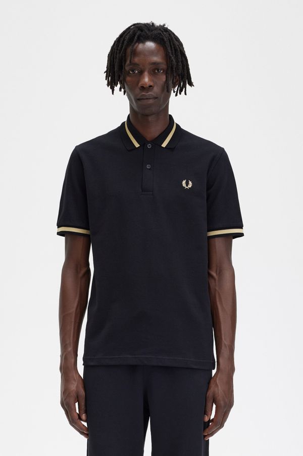 M3 - Black / Champagne | The Fred Perry Shirt | Men's Short & Long