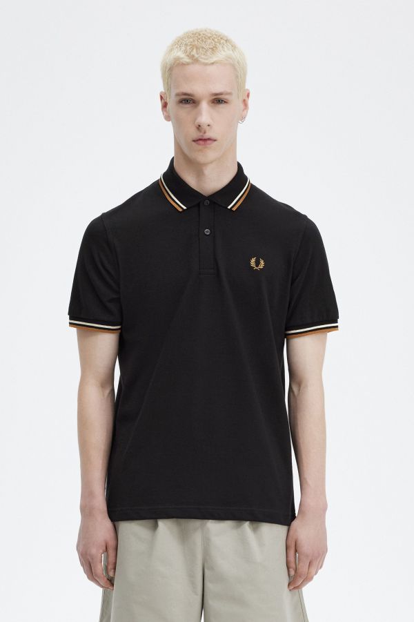 M3600 - Night Green / Snow White / Snow White | The Fred Perry 