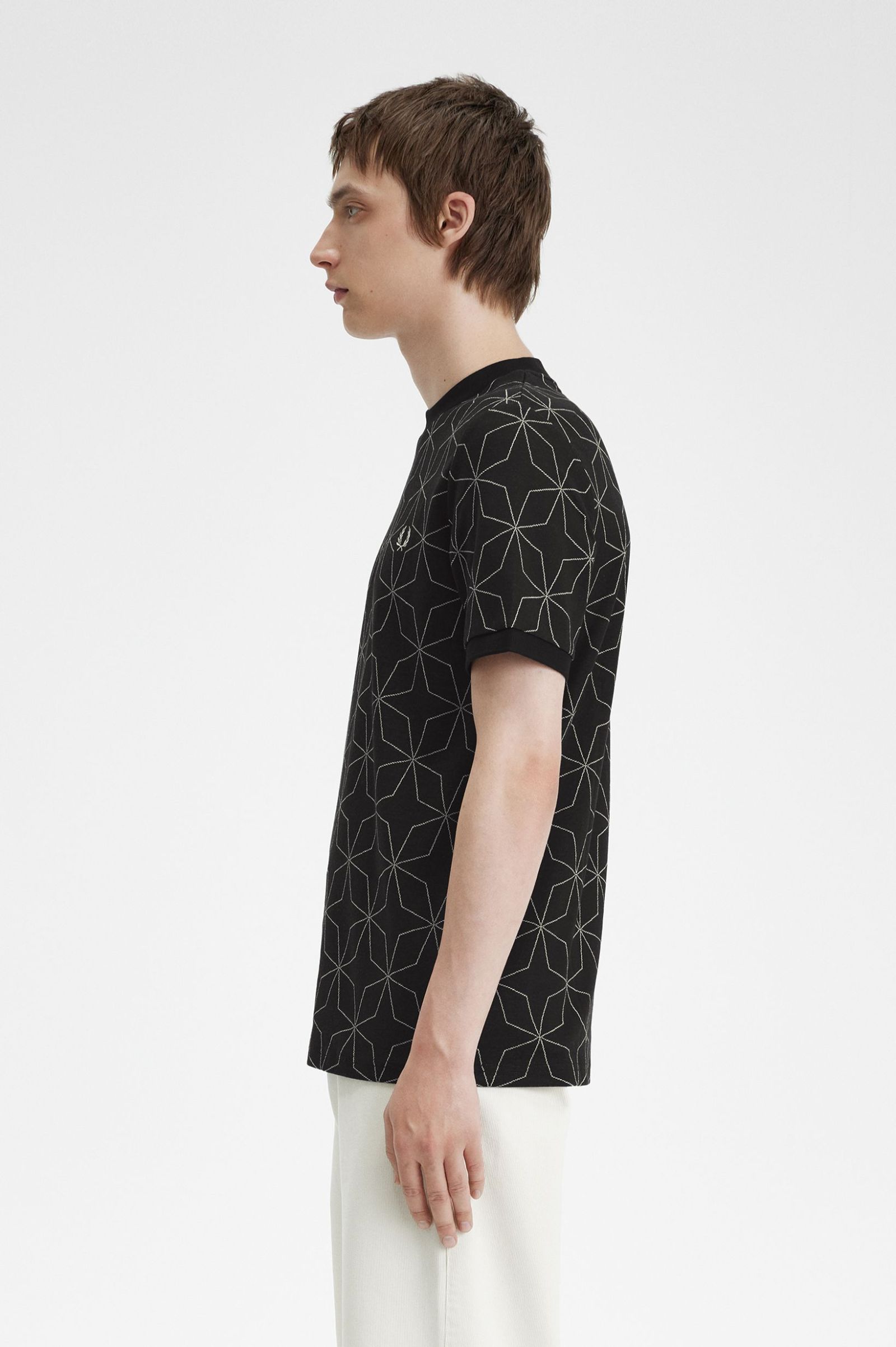 Geometric T-Shirt Black Perry Men\'s Fred | for US T-Shirts - Men Designer | T-Shirts 