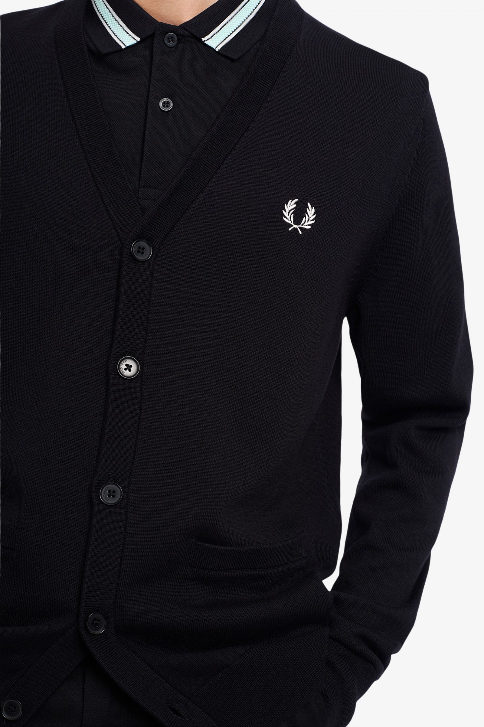 Fred perry 2025 black cardigan