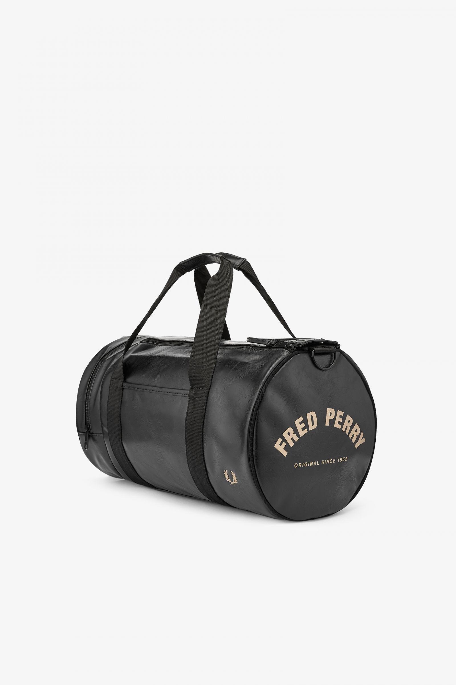Fred Perry Tonal Barrel Bag - Black Male
