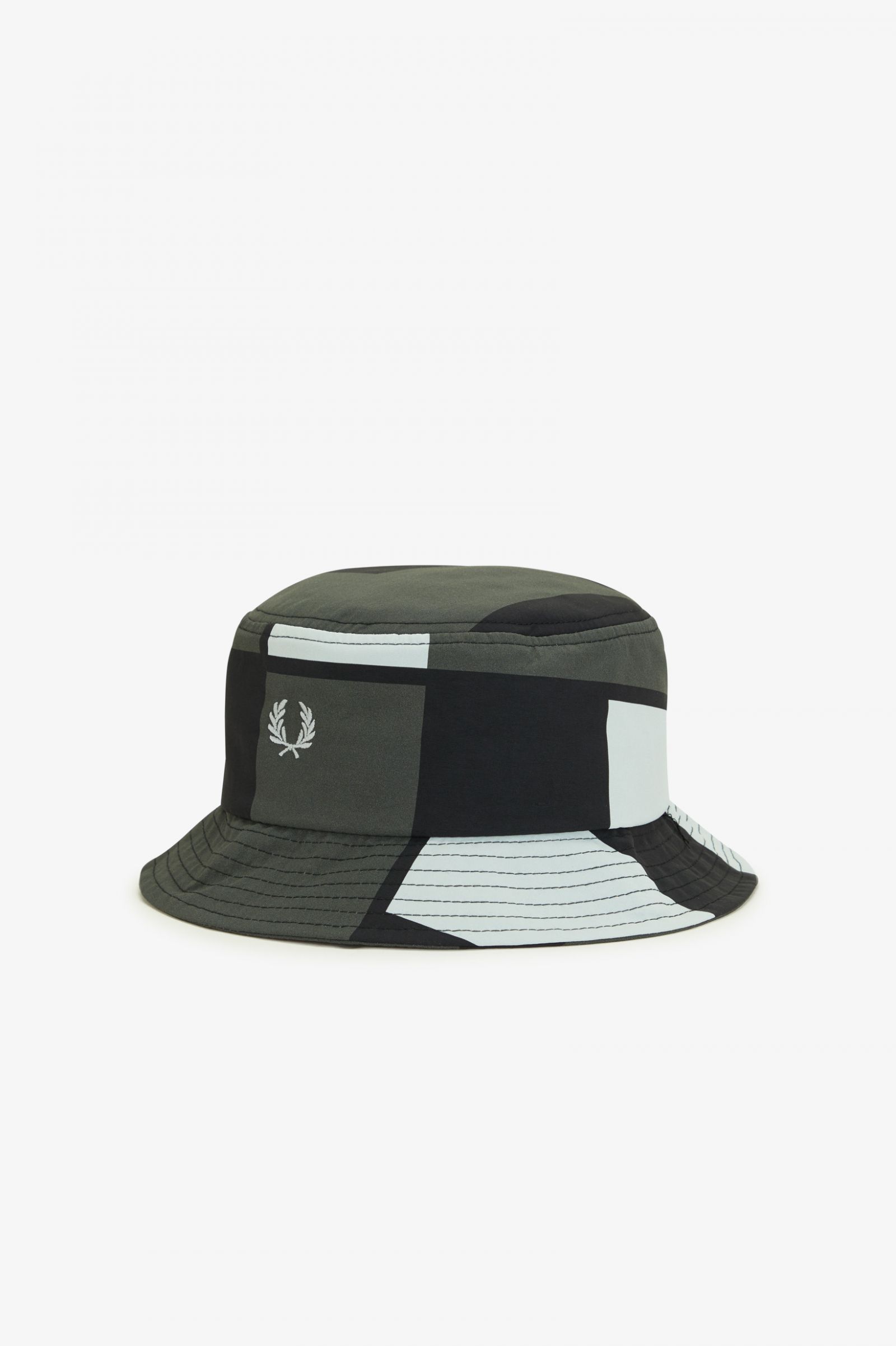 Pixel Print Bucket Hat - Light Ice / Field Green / Black