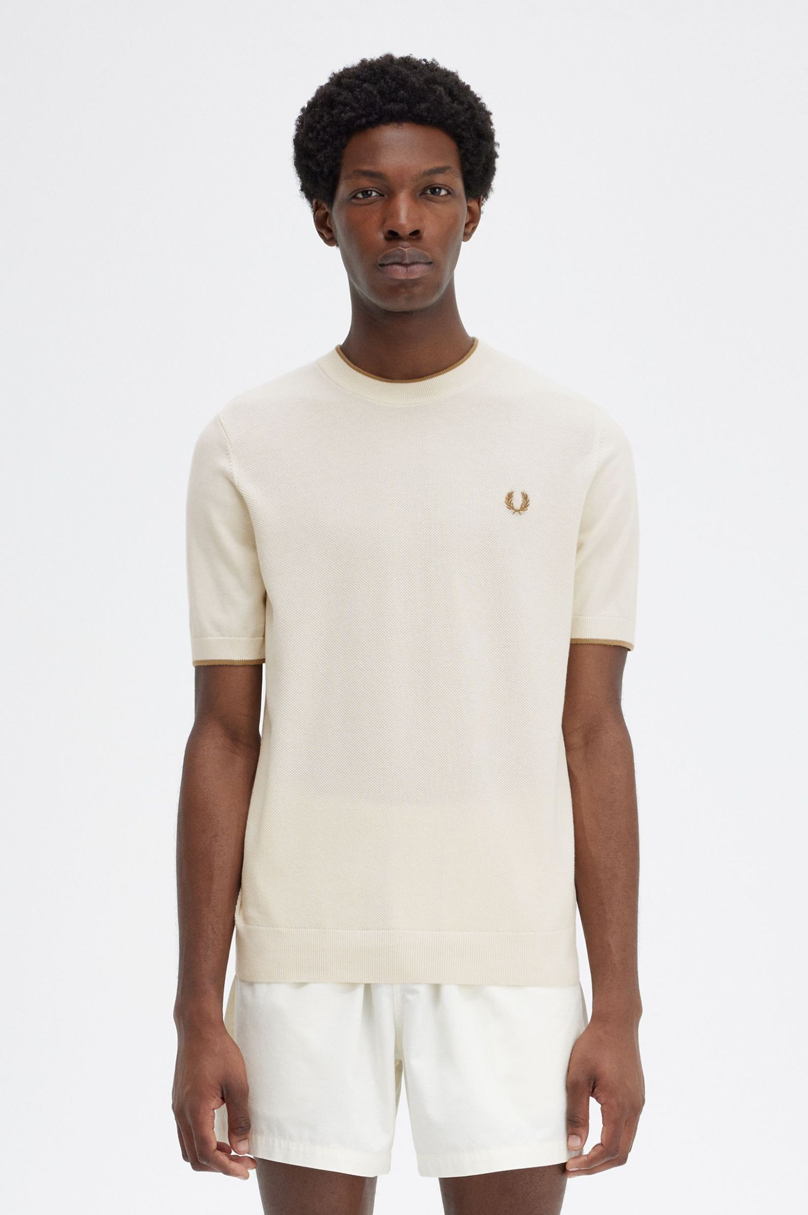 Sweater FRED PERRY Men color Yellow Cream
