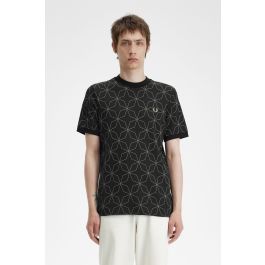 | Men\'s Designer T-Shirt for Fred - T-Shirts | Perry T-Shirts Geometric Men Black US |