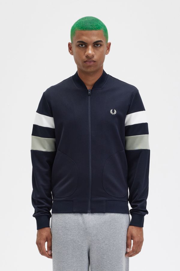 Tipped Sleeve Track Jacket